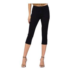 NWT Judy Blue Capri Fit High Waist Skinny Jeans in Black Stretchy Women's 26